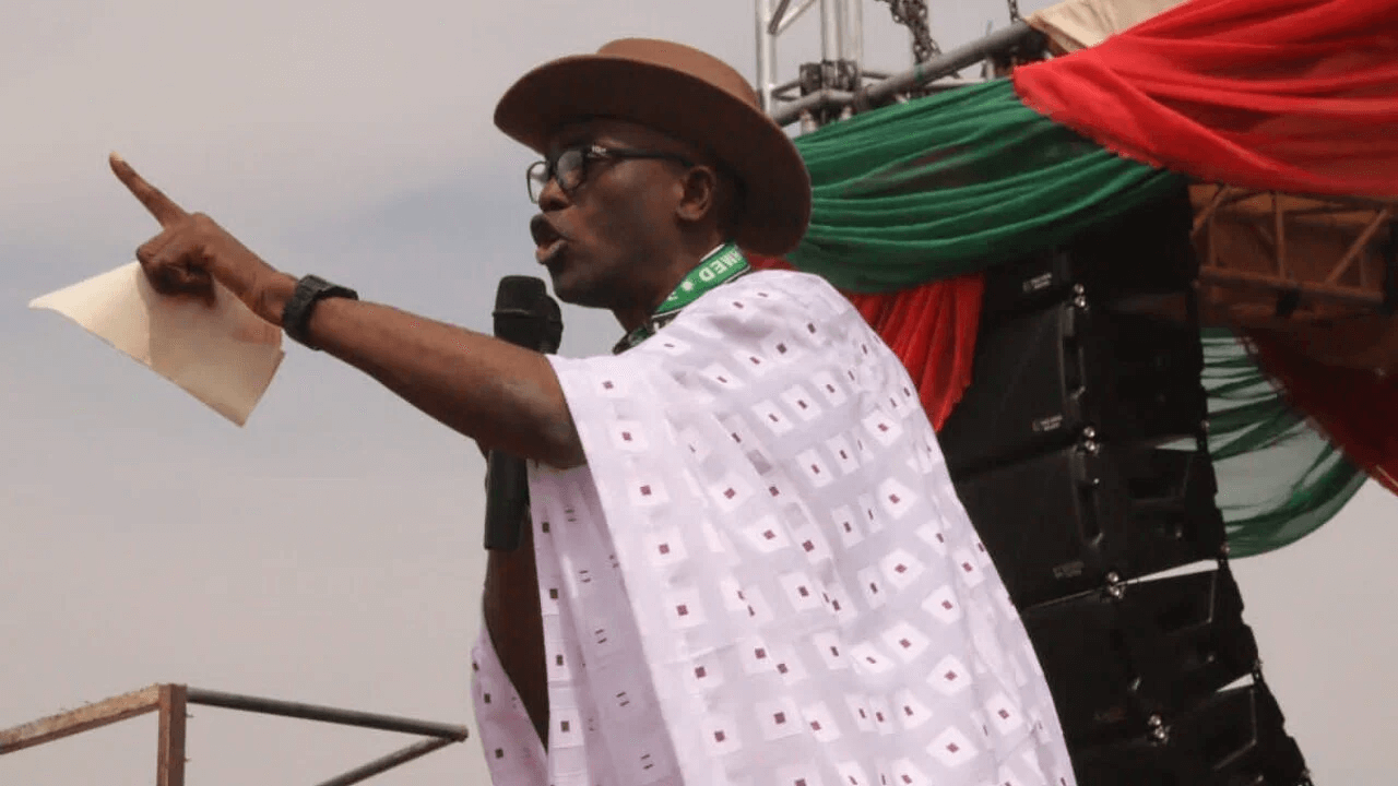 During the invasion, Abure accused NLC leaders of embezzling workers\' salaries.